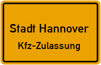 Ortsschild Stadt Hannover